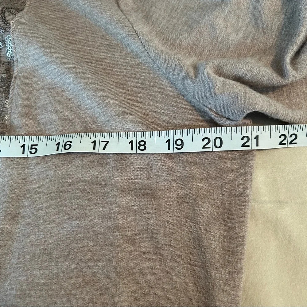 Chico’s Zenergy Women’s 2 Lg Beige Sequined Zip Up Jacket Side Ruched Athletic - Picture 11 of 12